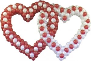 Двойное сердце с точками ― Воздушные шары в Орле